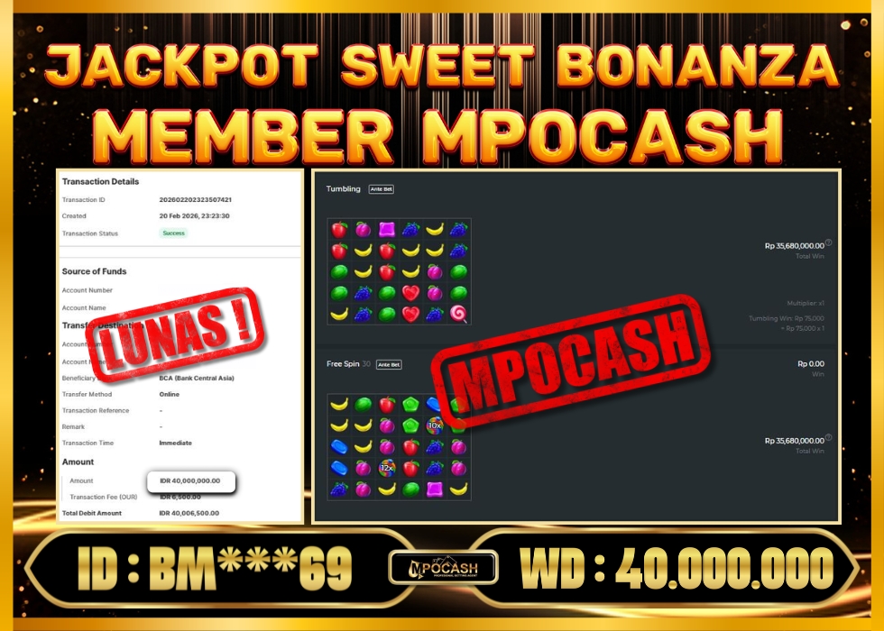 MPOCASH JACKPOT SWEET BONANZA